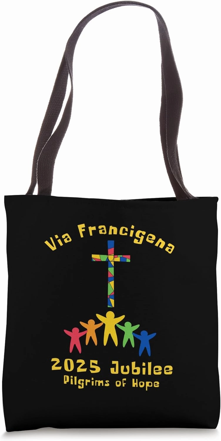 Italian Jubilee 2025 Via Francigena Tees, Tops & Accessories Tote Bag