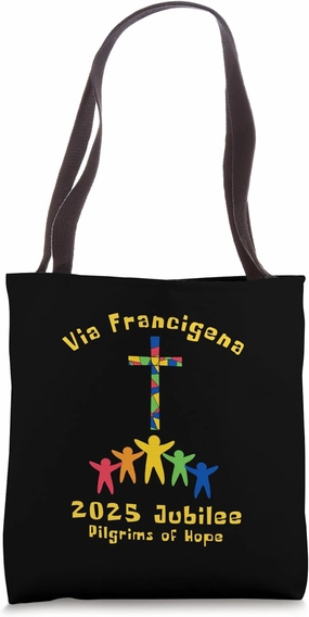 Italian Jubilee 2025 Via Francigena Tees, Tops & Accessories Tote Bag