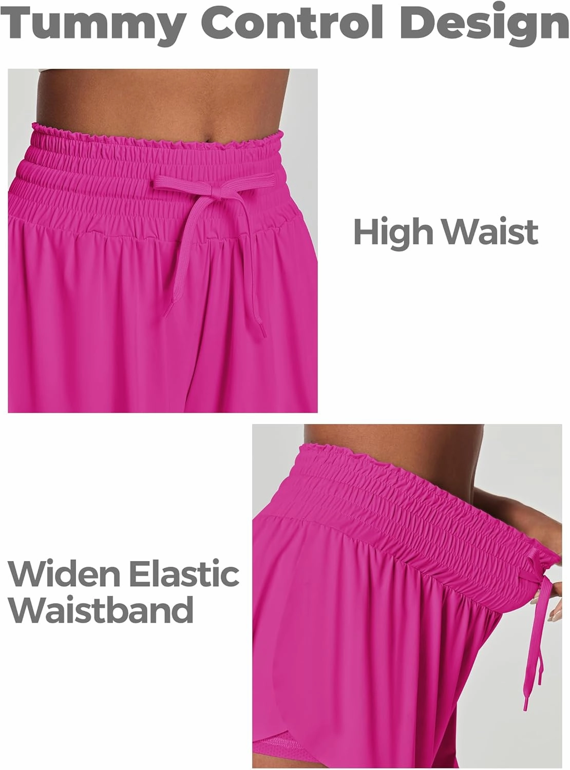 IUGA Athletic Shorts for Women High Waisted Butterfly Shorts Flowy Running Workout Tennis Skorts with Pockets Preppy Clothes