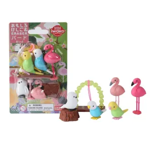 Iwako Puzzle Erasers - Birds