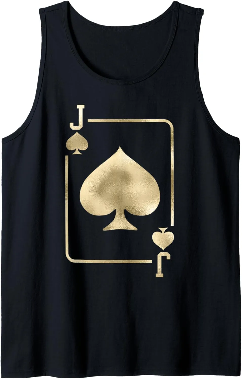 Jack of Spades Playing Card Halloween Costume Gold Tank Top