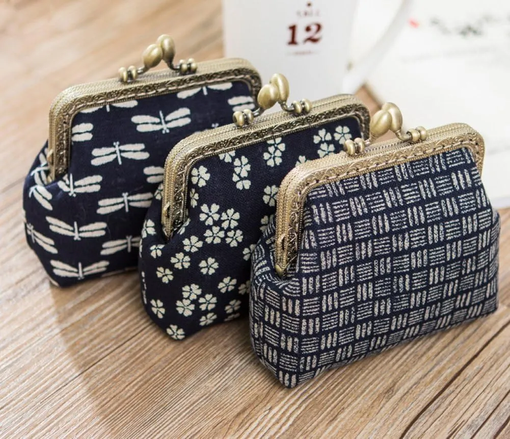 Jan Dee Lady's Cute Classic Floral Exquisite Buckle Coin Purse