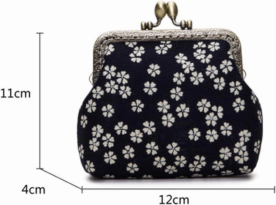 Jan Dee Lady's Cute Classic Floral Exquisite Buckle Coin Purse