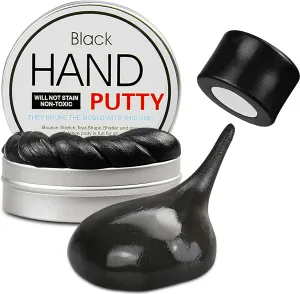 JAYEE Magnetic Slime Putty, Soft Magic Slime Hand Therapy Putty Fidget Game Stress Relief Thinking Educational Toy with Upgraded Magnet Christmas Birthday Gifts for Boys Girls Adults (Black)