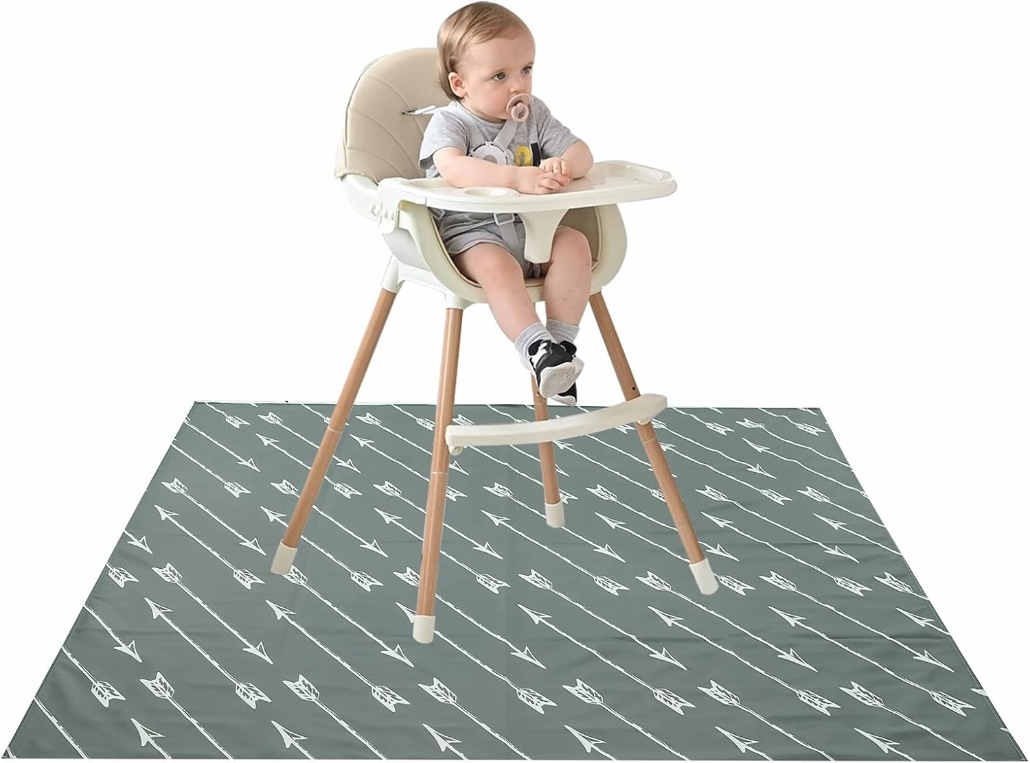 Joyo roy 135x140 cm Baby Floor Mat Splat Mat High Chair Mat Waterproof Mat Play Mat for Toddlers Splat Mat for Under High Chair Kids Placemats for Dining Table High Chair Mat for Floor Mat Under High