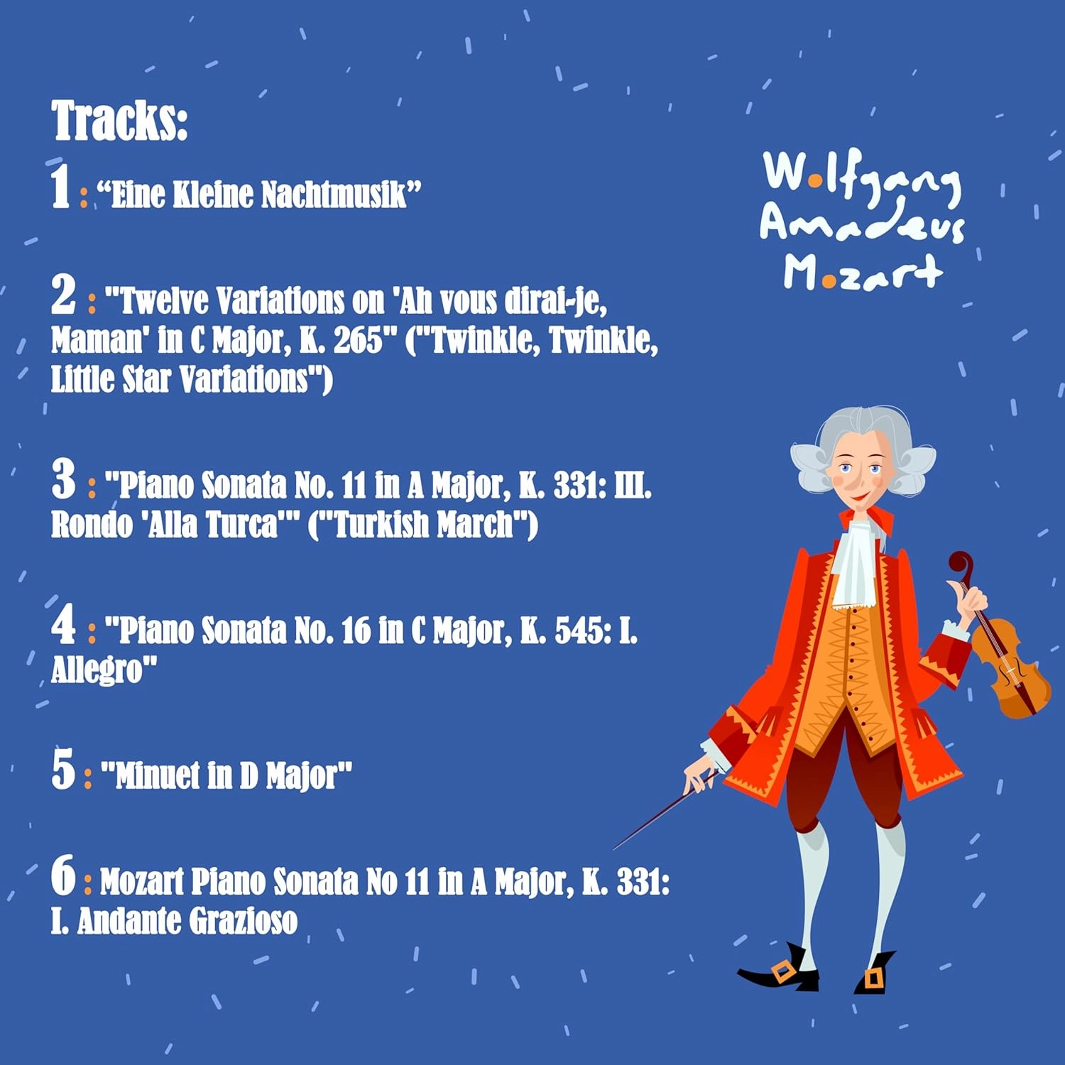 June Garden Sweet Dolly Amadeus Mozart - Master of Classical Music - Interactive Music Playing Stuffed Ultra Soft Baby Doll for Birth and Up