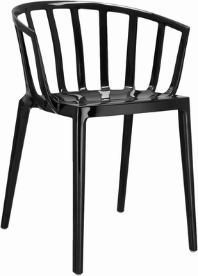 Kartell SFCH-K5806-09 Dining Chair, Black, W51/D51/H75/SH46cm Venice