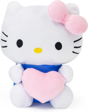 Kawaii Plush Toy with Love Piloow, Soft Cartoon Plush, Theme Party Favor, Birthday Gift for Girls Boys (Blue)