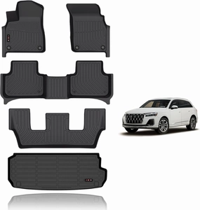 KELCSEECS Floor Mats & Cargo Liner Fit for Q7/SQ7 2025 2024-2020 All Weather Car Mats Automotive Cargo Mat Trunk Mat Q7 Trunk Liner Cargo Liner