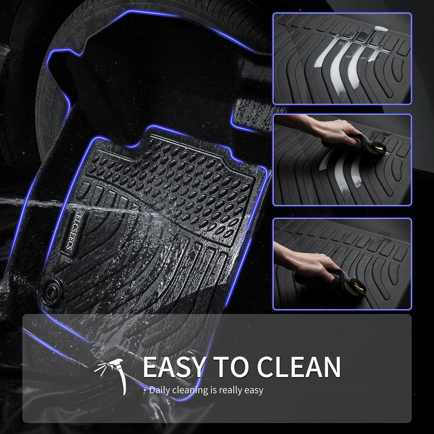 KELCSEECS Floor Mats & Cargo Liner Fit for Q7/SQ7 2025 2024-2020 All Weather Car Mats Automotive Cargo Mat Trunk Mat Q7 Trunk Liner Cargo Liner