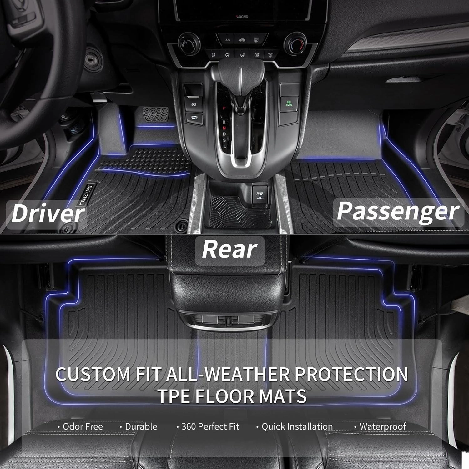KELCSEECS Floor Mats & Cargo Liner Fit for Q7/SQ7 2025 2024-2020 All Weather Car Mats Automotive Cargo Mat Trunk Mat Q7 Trunk Liner Cargo Liner