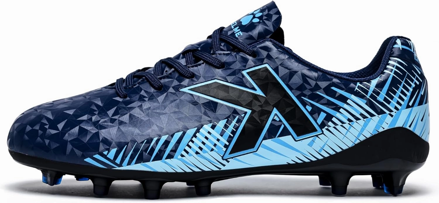 KELME Nebula Men's Soccer Cleats, Firm/Artificial Ground Shoes, for Outdoor Football Rugby Baseball