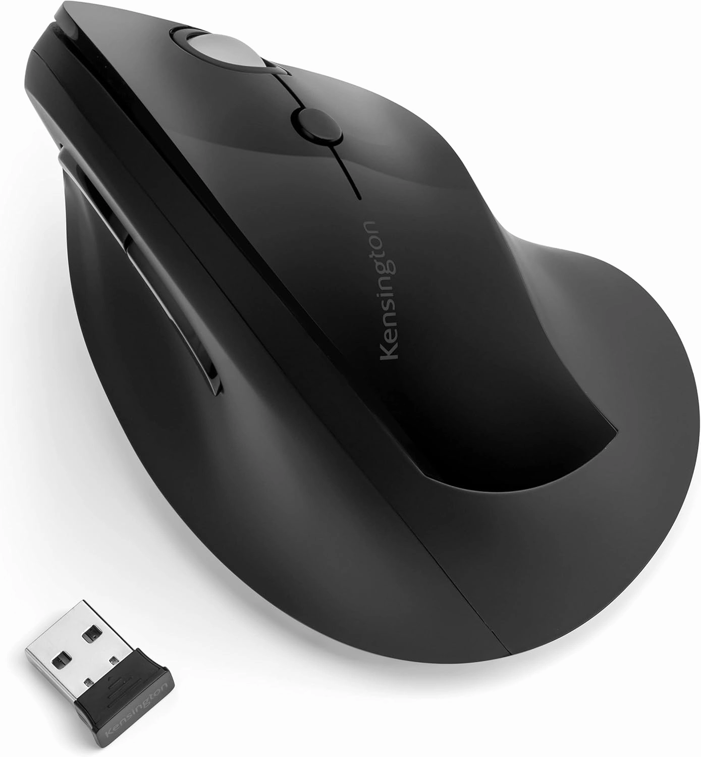 Kensington Pro Fit Ergo Vertical Wireless Mouse- Black (K75501WW), 2.8"x3"x4.4"