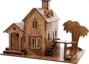 KESYOO 1Pc Villa Puzzle Wooden Puzzle Assembly Kit for Educational Model Plaything Stem Building for Boys