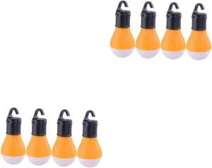 KESYOO 2sets Led Camping Lanterns Portable Emergency Lights with Energy Saving Bulbs for Hiking Fishing and Outdoor Activities Compact and Durable Design Orange 4pcs*2