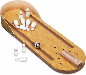 KESYOO 1 Set Set Bowling Small Tabletop Mini Ball Party Bowling Game Indoor Adults Item Bowling Little Tiny Bowling Board Game Bowling Accessories Table Games Wooden