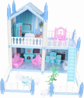 KESYOO 1Set Miniature Doll House Construction Model Kit Puzzle Villa House Set for Creative Play and Family Interaction