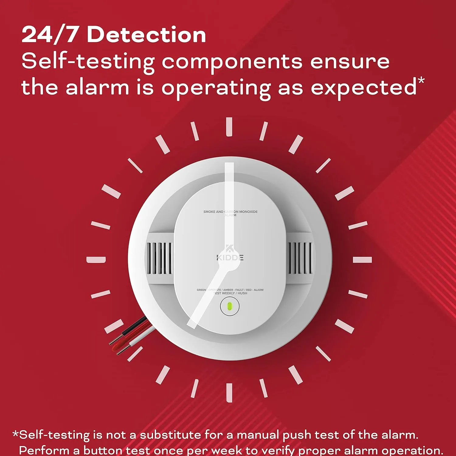 Kidde Hardwired Smoke & Carbon Monoxide Detector, AA Battery Backup, Interconnectable, LED Warning Light Indicators, 2 Count (Pack of 1)