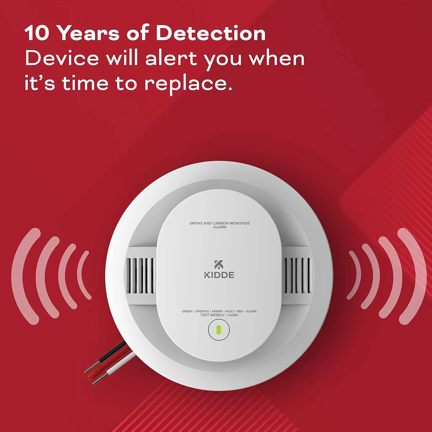 Kidde Hardwired Smoke & Carbon Monoxide Detector, AA Battery Backup, Interconnectable, LED Warning Light Indicators, 2 Count (Pack of 1)