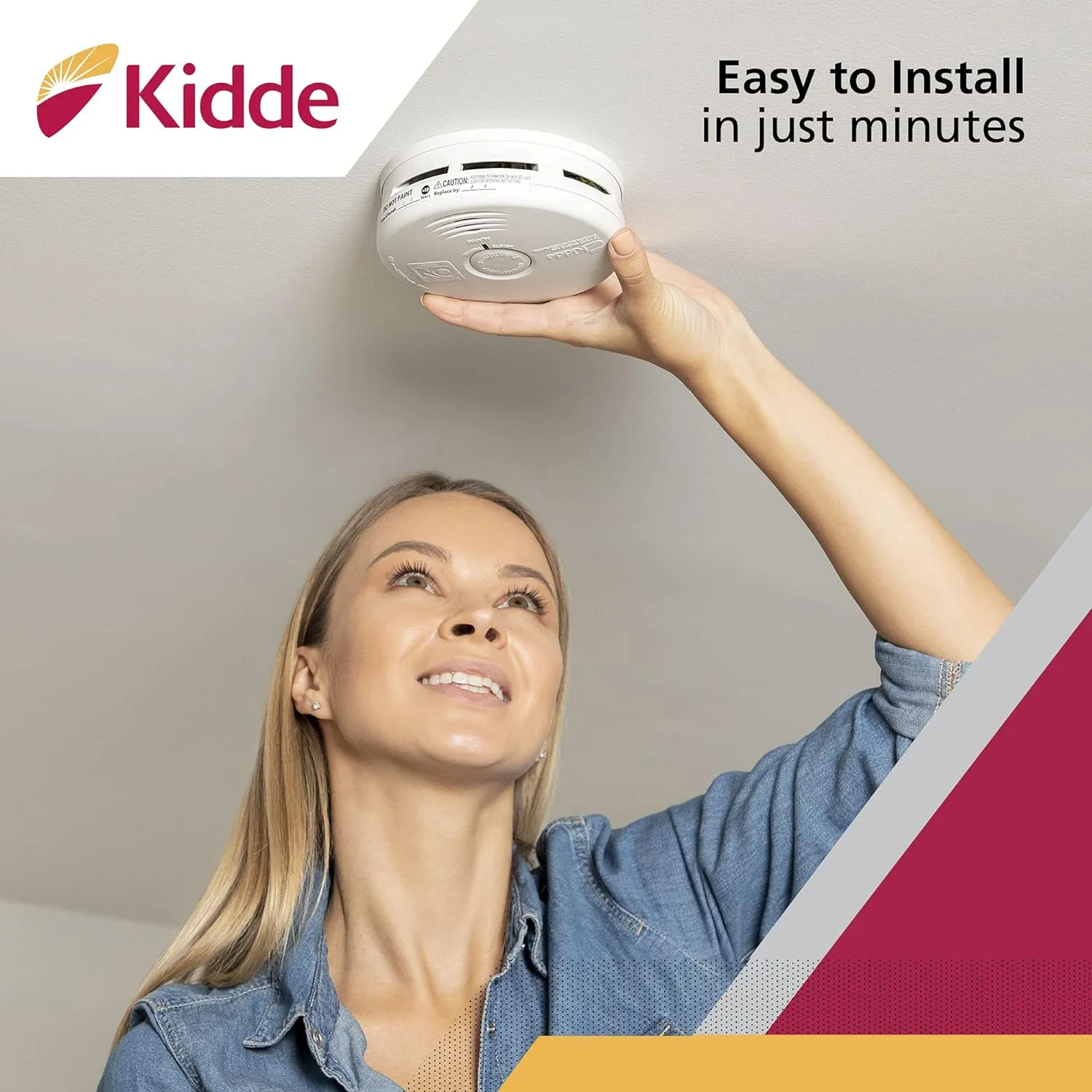 Kidde Smoke Detector & Carbon Monoxide Detector Combo with 10-Year Battery,‎White