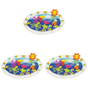 Kidoozie Pat 'n Laugh Water Mat for Infants and Toddlers Ages 3-18 Months; Encourage Tummy Time with 6 Fun Floating Sea Friends to Discover (Pack of 3)