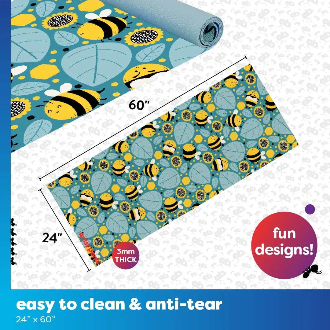 Kids Yoga Mat - Yoga Mat for Kids, Yoga Mats for Home Workout, Travel Yoga Mat, Yoga Mat Non Slip, 60” x 24”, 3mm Free of Toxic Phthalates
