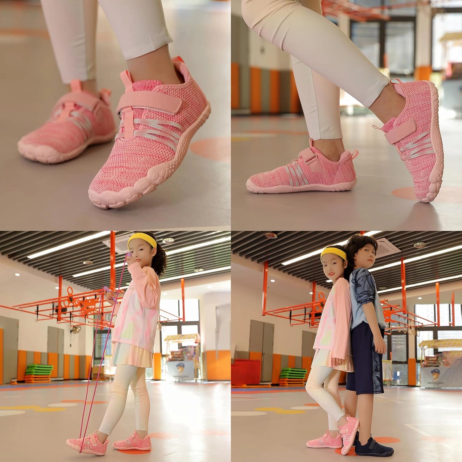 Kids Barefoot Shoes Boys Girls Footwear Toddler Shoes Wide Toe Box Hiking Flexible Zero Drop Sole Minimalist Sneakers Lightweight Breathable Slip On Running Tennis for Indoor Outdoor Little Big Kid