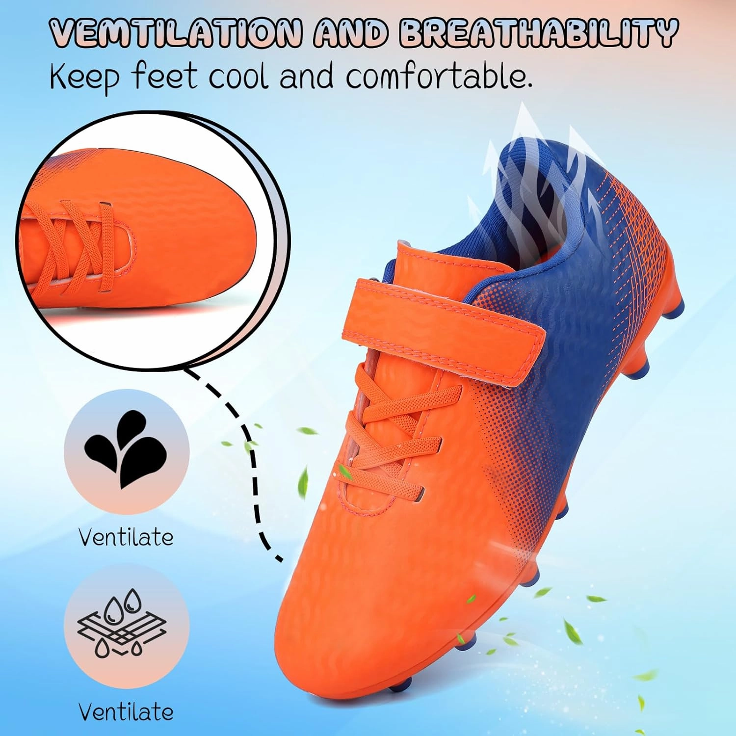 Kids Soccer Cleats Boys Girls Football Cleats Outdoor Indoor Soccer Shoes AG TF