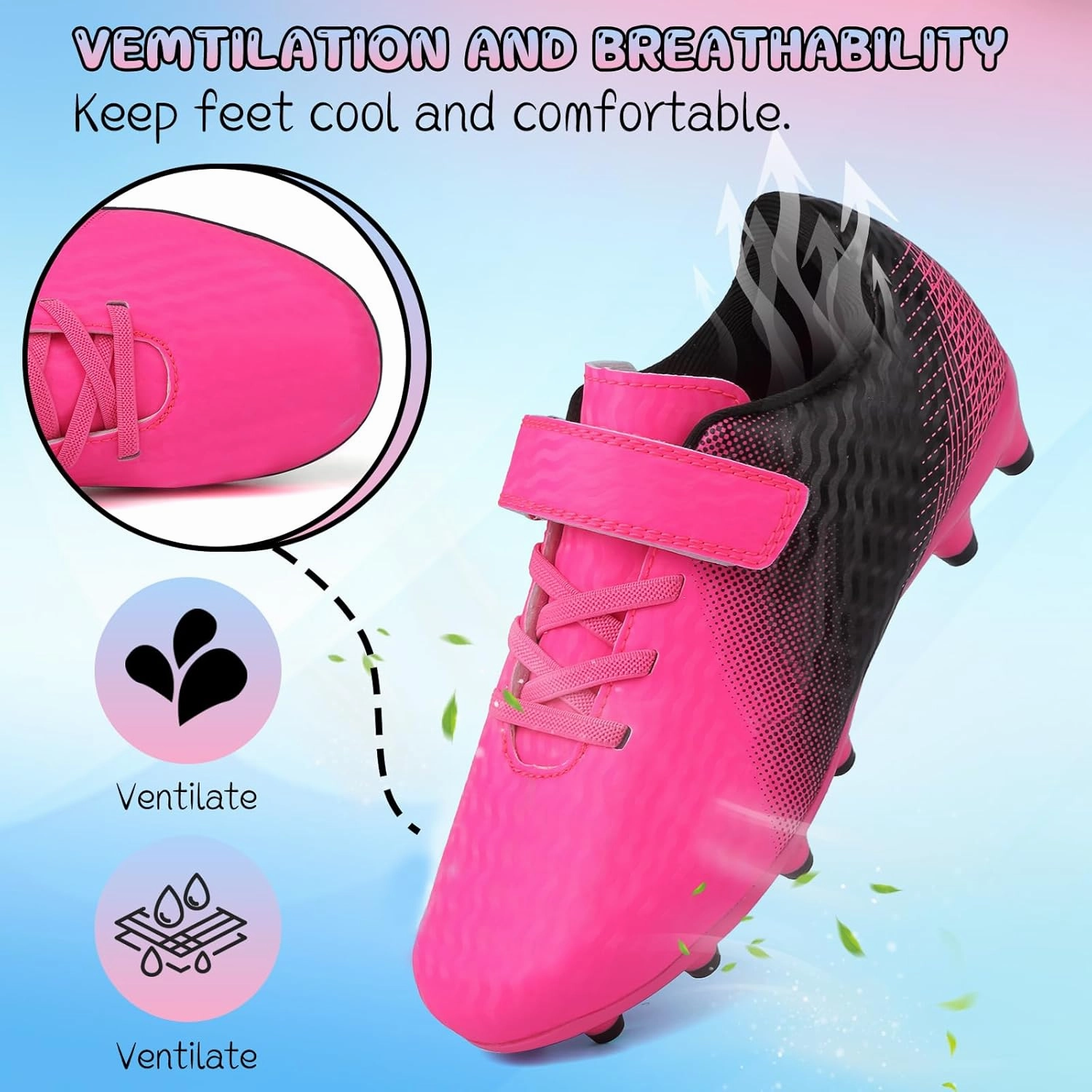 Kids Soccer Cleats Boys Girls Football Cleats Outdoor Indoor Soccer Shoes AG TF