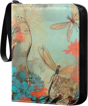 Kigai Colorful Flowers Card Binder - 400 Pockets Card Holder with 50 Sleeves, Trading Card Album Folder for Boys Girls