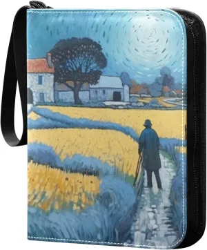 Kigai Farm Painting Card Binder - 400 Pockets Card Holder with 50 Sleeves, Trading Card Album Folder for Boys Girls