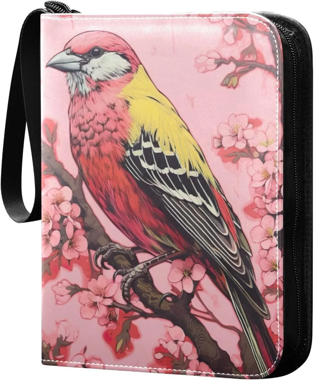 Kigai Painting Bird Card Binder - 400 Pockets Card Holder with 50 Sleeves, Trading Card Album Folder for Boys Girls