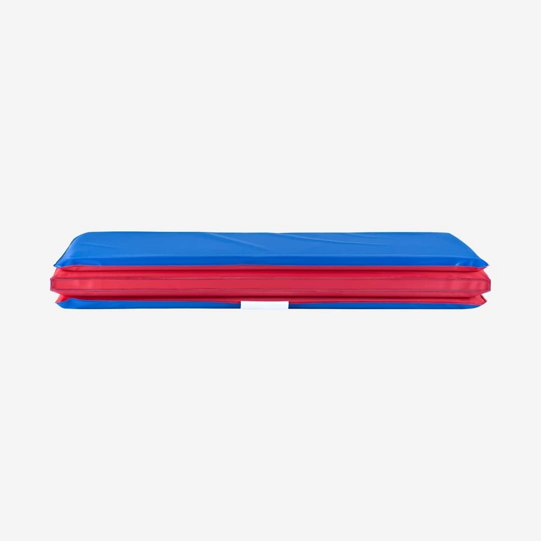 KinderMat, 5/8" Thick, 4-Section Rest Mat, 45" x 19" x 5/8", Red/Blue, Great for School, Daycare, Travel, and Home, Made in The USA