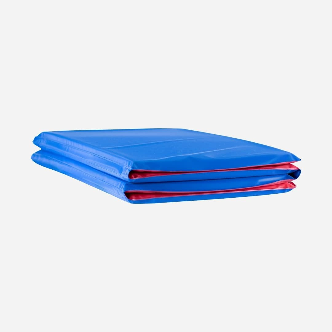 KinderMat, 5/8" Thick, 4-Section Rest Mat, 45" x 19" x 5/8", Red/Blue, Great for School, Daycare, Travel, and Home, Made in The USA