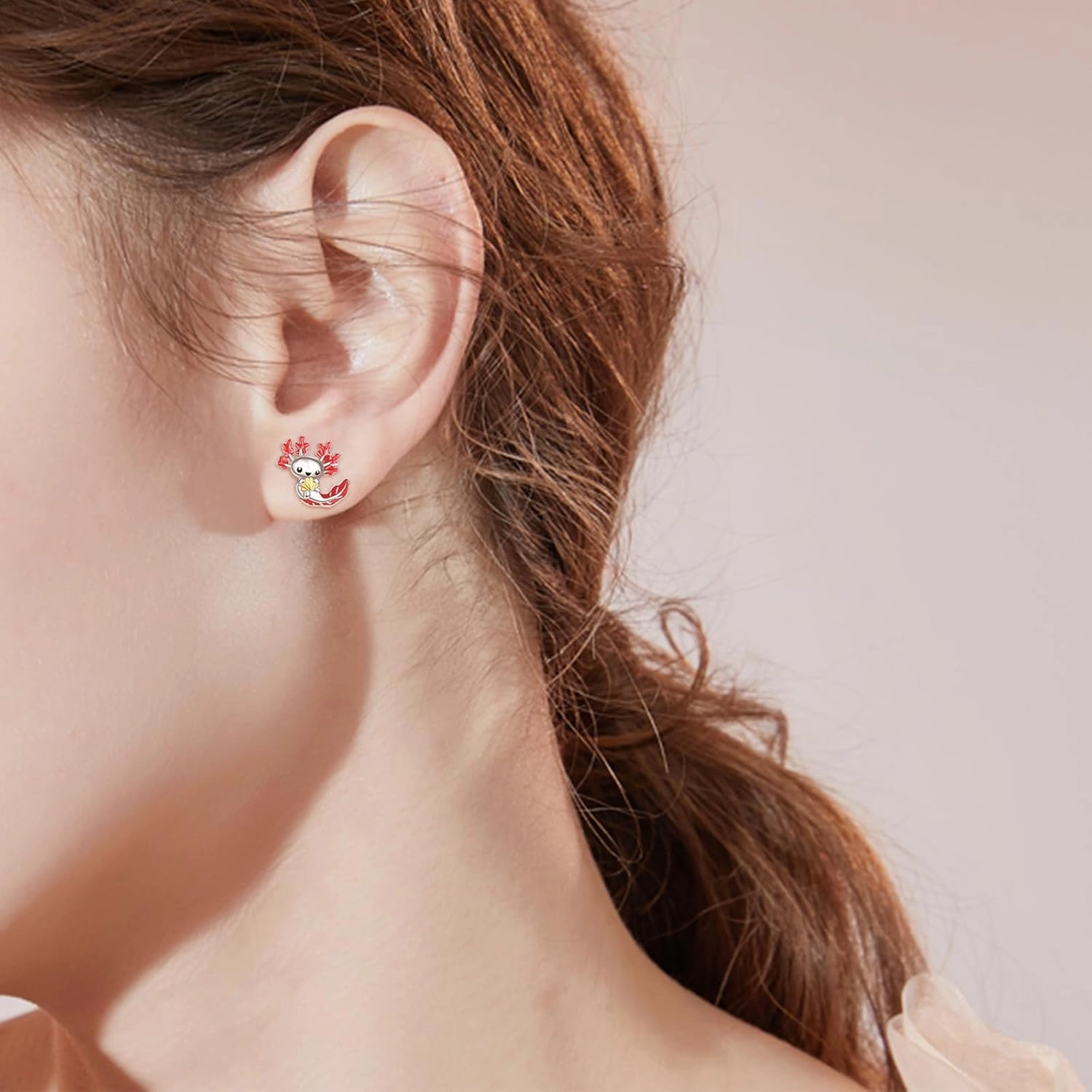 KINGWHYTE Animal Stud Earrings 925 Sterling Silver Axolotl Sloth Elephant Dinosaur Monkey Earring Hypoallergenic Jewelry Birthday Gifts for Women Mom Daughter Animal Lovers