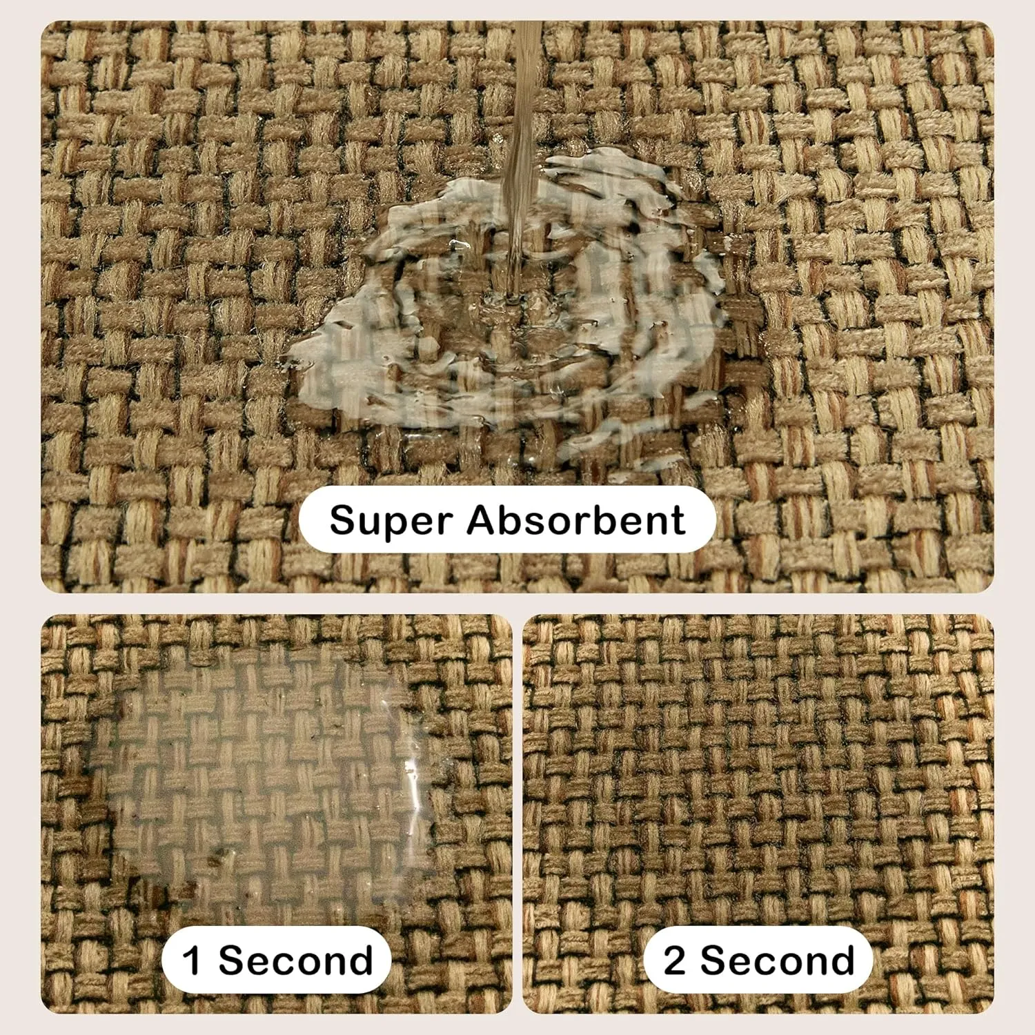 Kitchen Mats 2PCS Cushioned Anti-Fatigue Kitchen Mats for Floor Non Slip Kitchen Rugs Absorbent Memory Foam Comfort Standing Mat for Front of Sink, Office, Laundry(Beige, 17.3"x28" 17.3"x47")