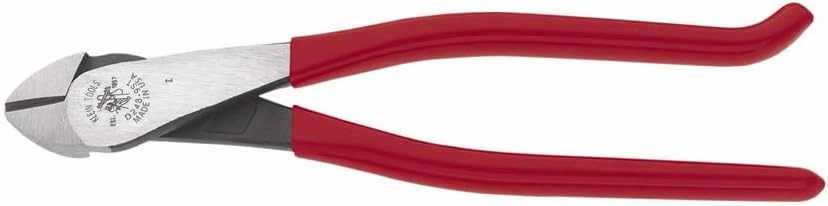 Klein Tools D248-9ST Diagonal Cutting Pliers, Ironworker's Diagonal Cutters with High Leverage Design, Made in USA, Works as Rebar Cutter and Rebar Bender, 9-Inch
