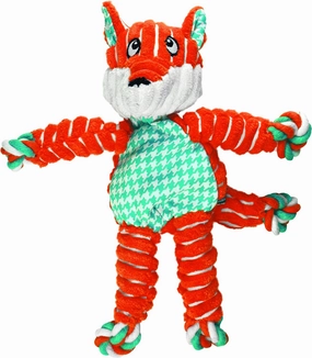 KONG - Floppy Knots Fox - Internal Knotted Ropes and Minimal Stuffing for Less Mess - For Small/Medium Dogs