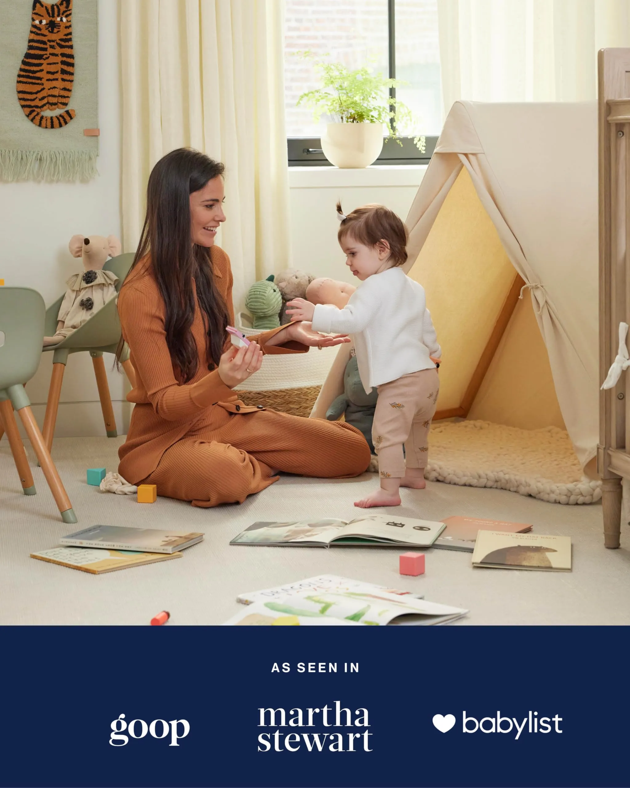 Lalo Play Tent - Indoor Tent for Kids and Toddlers, Made of FSC Certified Beechwood & Natural Canvas, Easy Setup, Perfect Indoor Kids Fort for