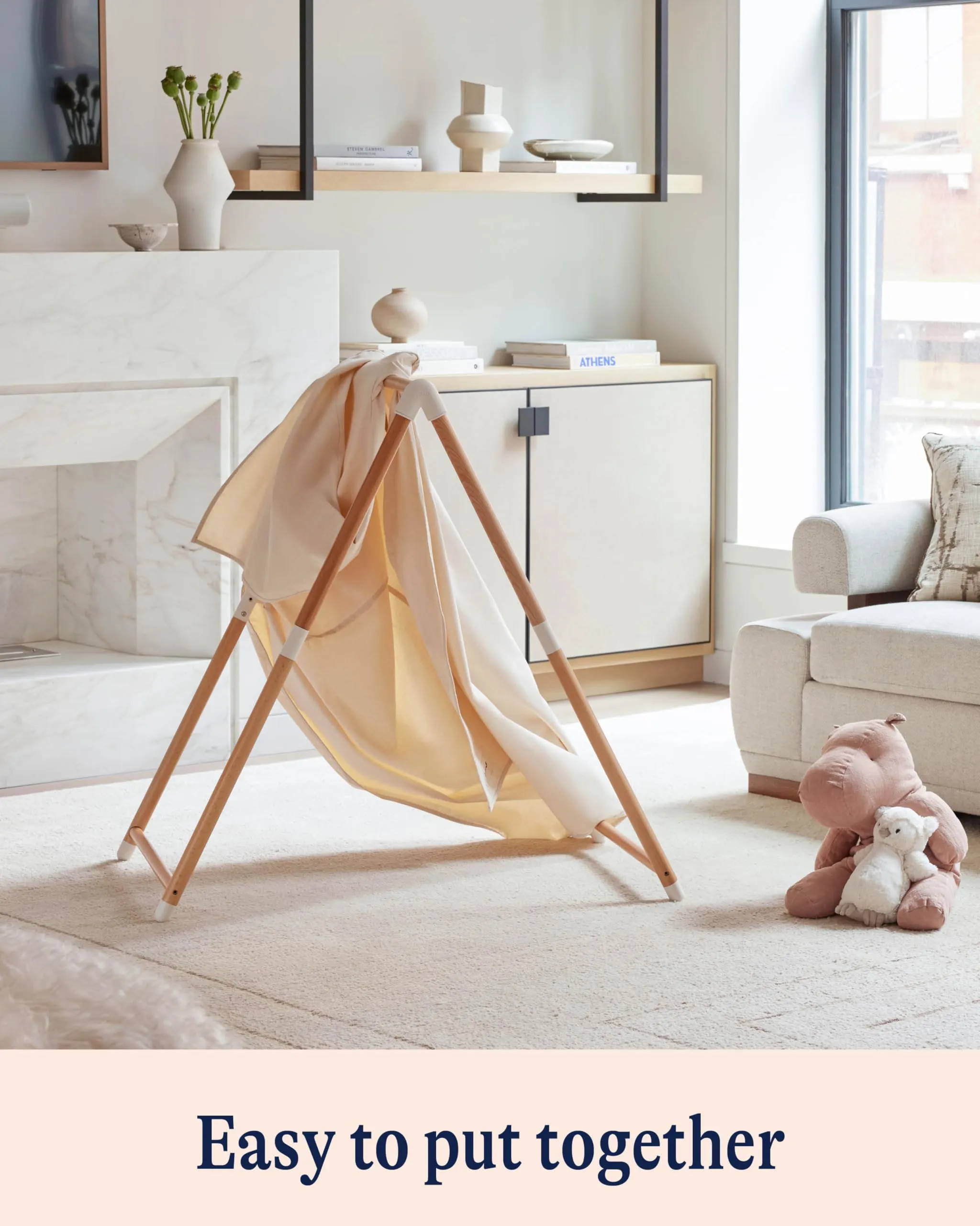 Lalo Play Tent - Indoor Tent for Kids and Toddlers, Made of FSC Certified Beechwood & Natural Canvas, Easy Setup, Perfect Indoor Kids Fort for