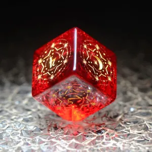 LANGWEI Role Playing Dice Pretty Red Gemstone DND Dice Set, Dungeons and Dragons Polyhedral Dice Set for Table Games, TRPG, Creative Gifts