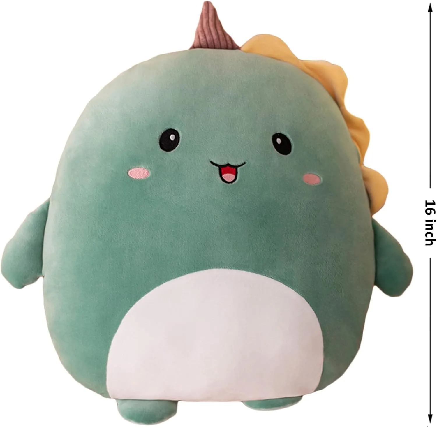 lannery Dinosaur Plush Pillow, Kawaii Dinosaur Stuffed Animal Toy Dinosaur Plushies Soft Cartoon Animal Plush Hugging Pillow Gifts for Room Decor, 16 inch