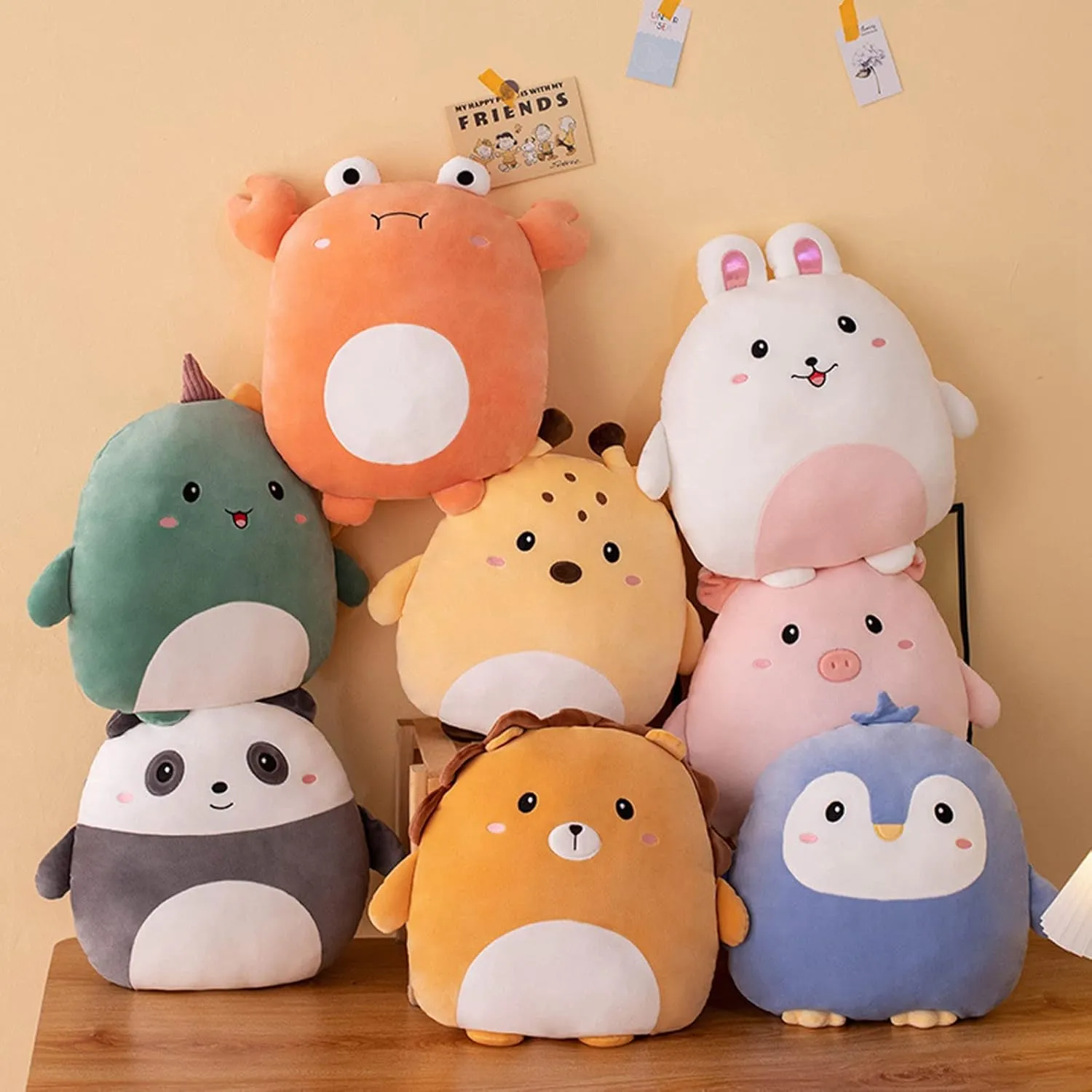 lannery Dinosaur Plush Pillow, Kawaii Dinosaur Stuffed Animal Toy Dinosaur Plushies Soft Cartoon Animal Plush Hugging Pillow Gifts for Room Decor, 16 inch