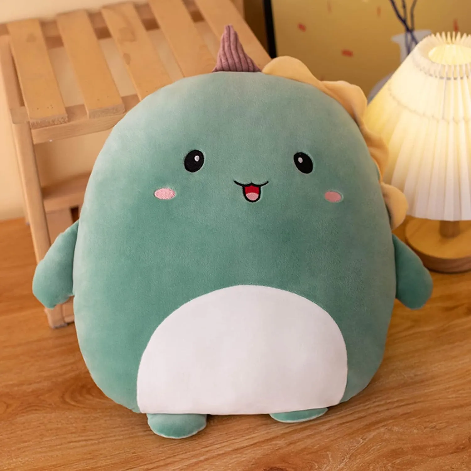 lannery Dinosaur Plush Pillow, Kawaii Dinosaur Stuffed Animal Toy Dinosaur Plushies Soft Cartoon Animal Plush Hugging Pillow Gifts for Room Decor, 16 inch