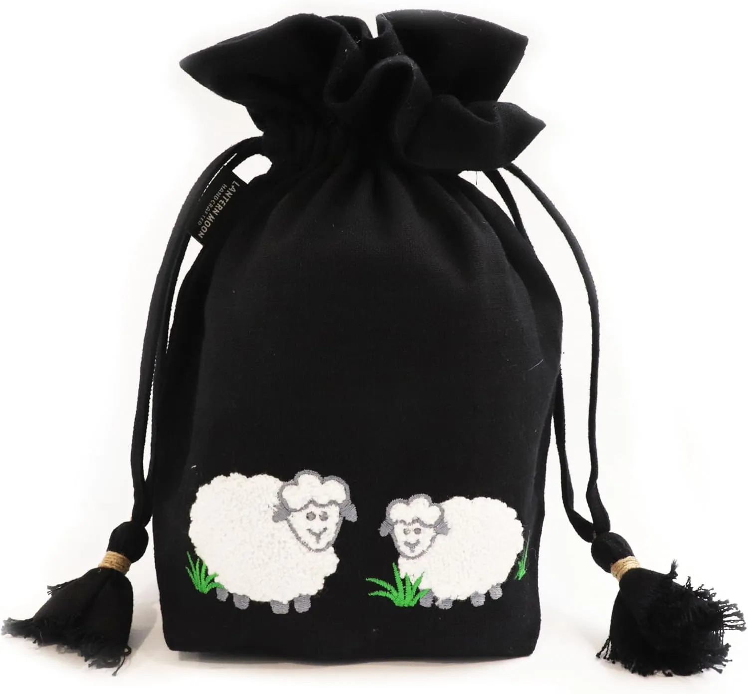 Lantern Moon Meadow Bag, White Sheep/Black Back