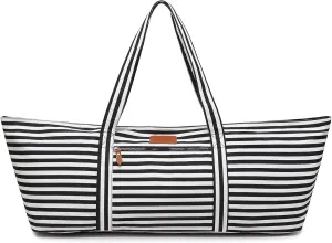 Large Yoga Mat Bag for Women Men, Travel Gym Bag for Pilates Office Beach Workout, Yoga Mat Tote Carrier with Mat Strap for 1/4" 1/2" Thick Exercise Yoga Mat