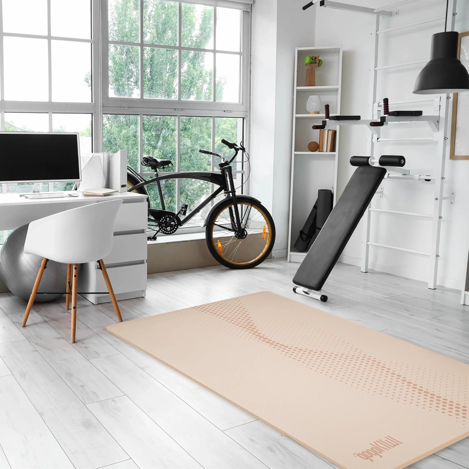 Large Yoga Mat (6'x4') Extra Wide Workout Mat for Home, Non Slip Fitness & Exercise Mat for Home Gym, Yoga, Pilates, Stretching, and Floor