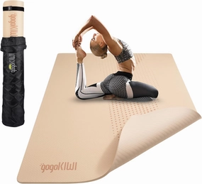 Large Yoga Mat (6'x4') Extra Wide Workout Mat for Home, Non Slip Fitness & Exercise Mat for Home Gym, Yoga, Pilates, Stretching, and Floor