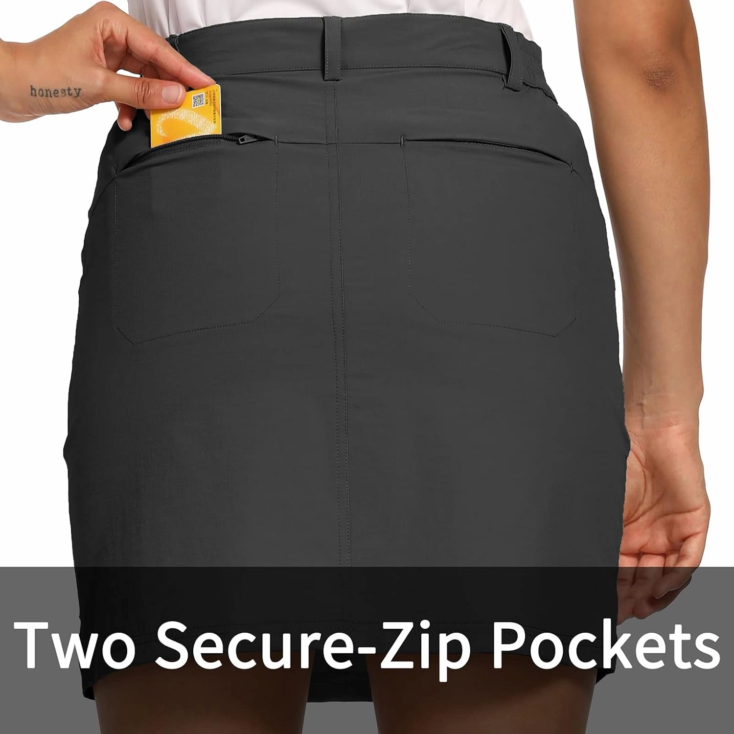 LastFor1 Women's Outdoor Skort Golf Skorts Active Athletic Skort UPF 50  Hiking Casual Skirt Quick Dry with Pockets