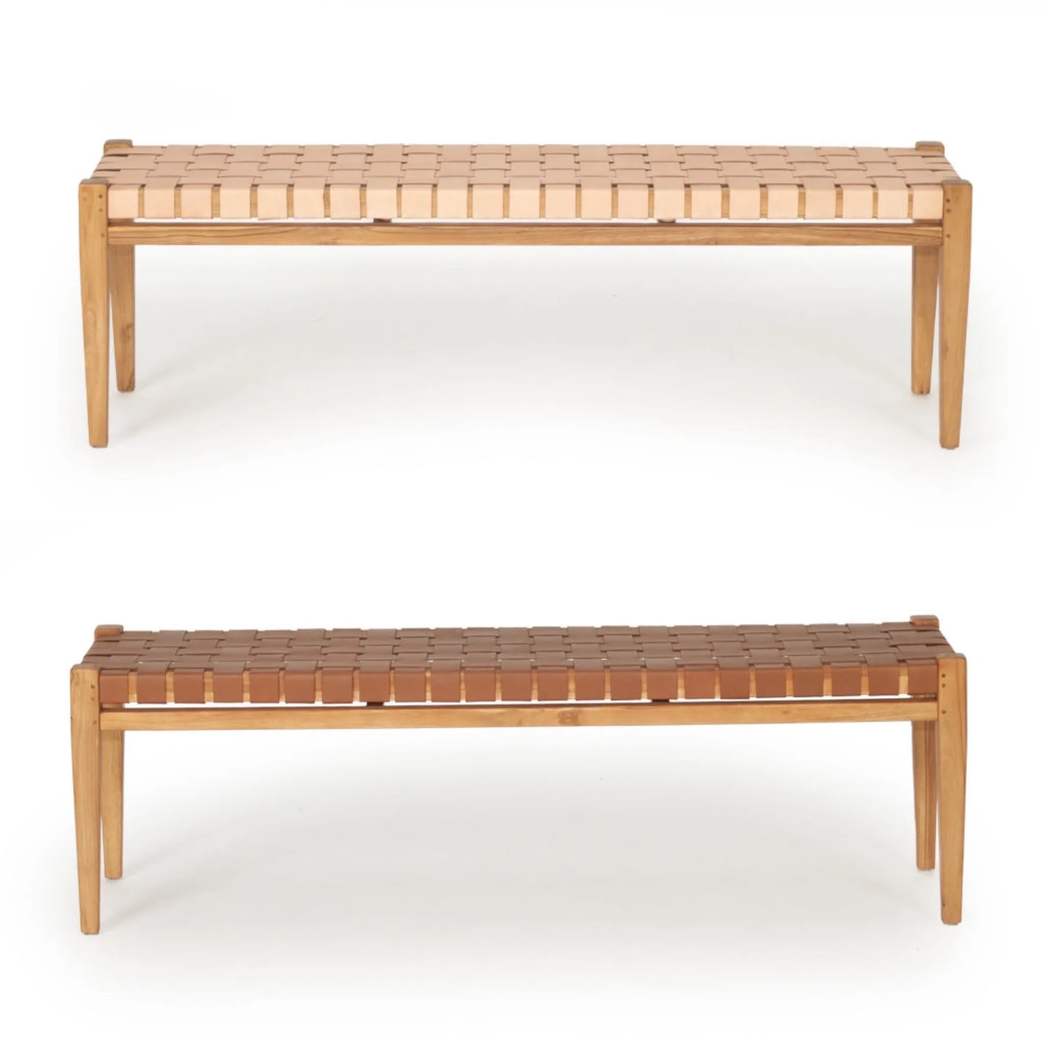 Leather Strap Bench